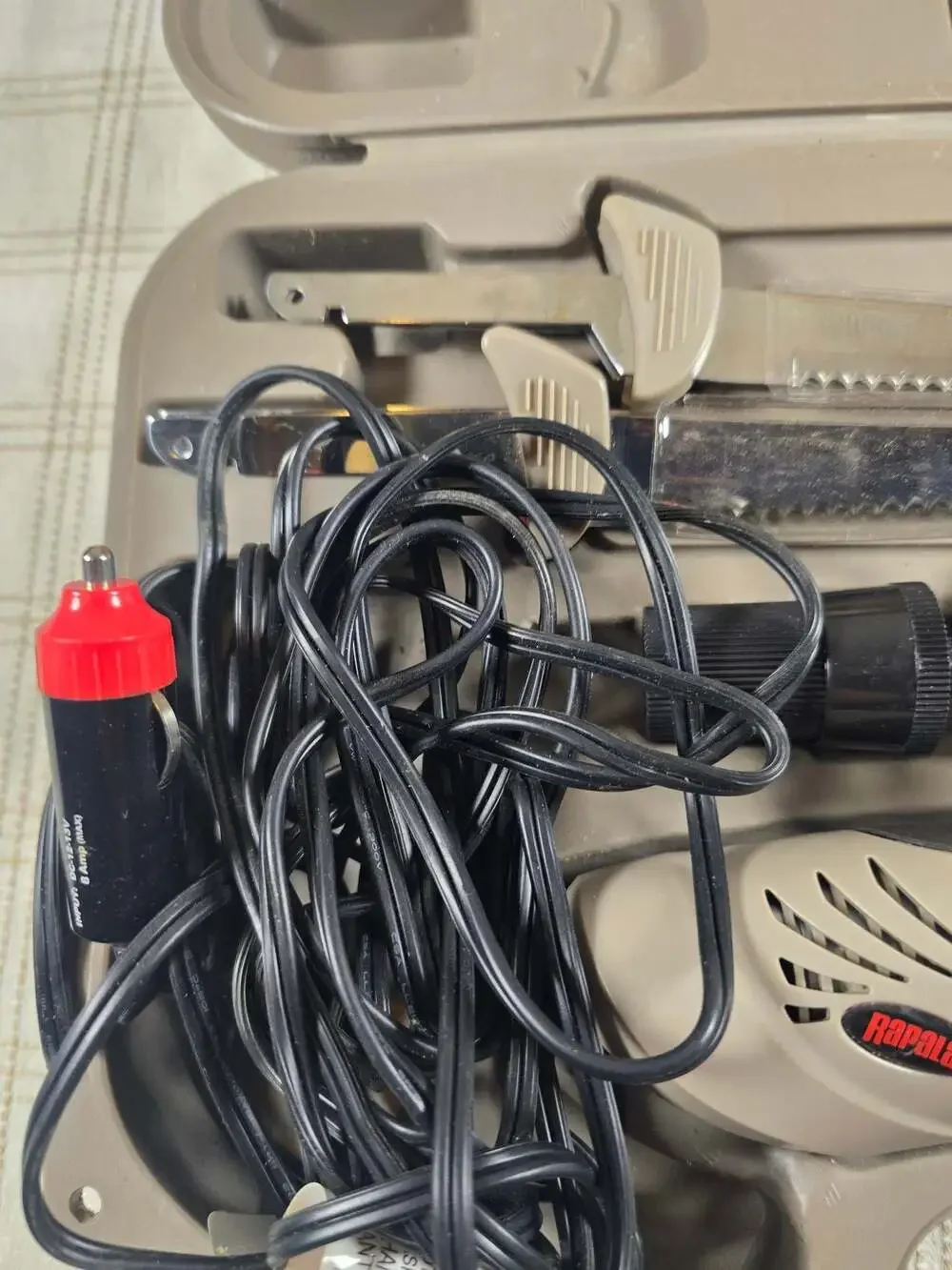 Rapala Electric Fillet Knife Set with Carrying Case and Power Adapters